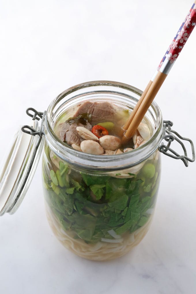 Lamb Noodle Soup made in a Jar