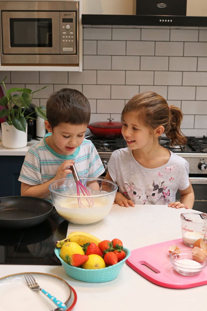 Easy 3 Ingredient Pancake Recipe to make with kids