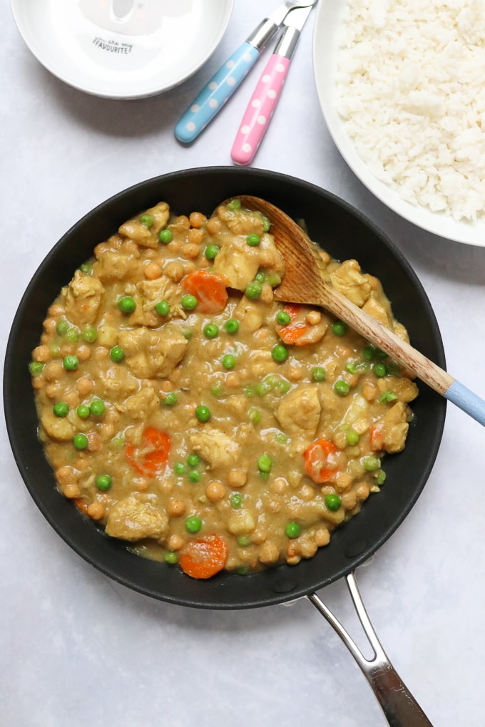 Chinese Chicken Curry recipe in a pan