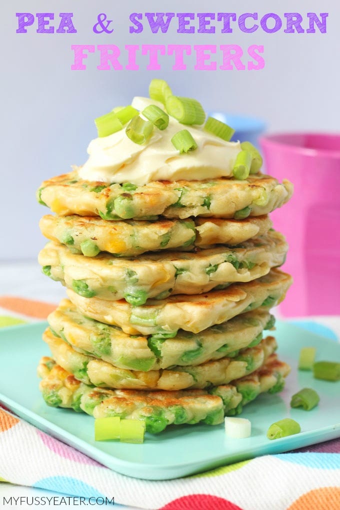 Pea & Sweetcorn Fritters for Kids