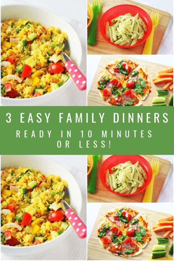 3 Easy Family Dinners in 10 Minutes or less! - My Fussy Eater | Easy