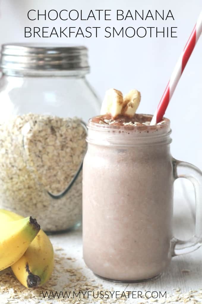 scioccolato banana colazione frullato