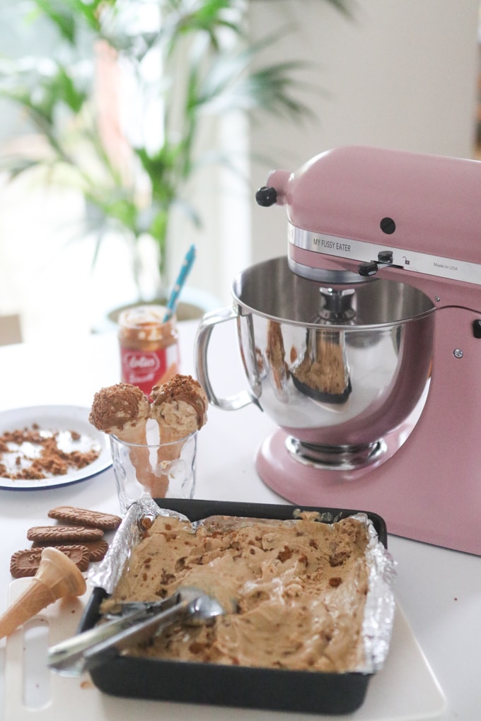 Biscoff Ice Cream With Kitchenaid Stand Mixer My Fussy Eater Easy Kids Recipes