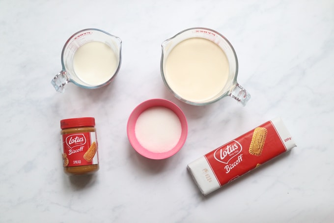 ingredients for biscoff ice cream