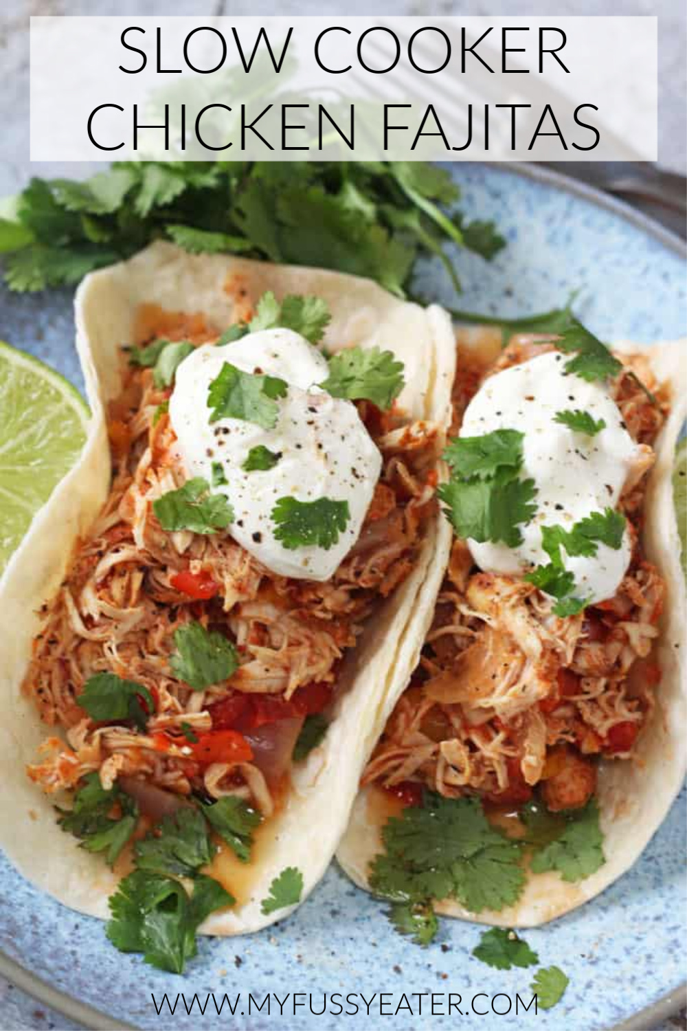 slow cooker chicken fajitas pinterest pin