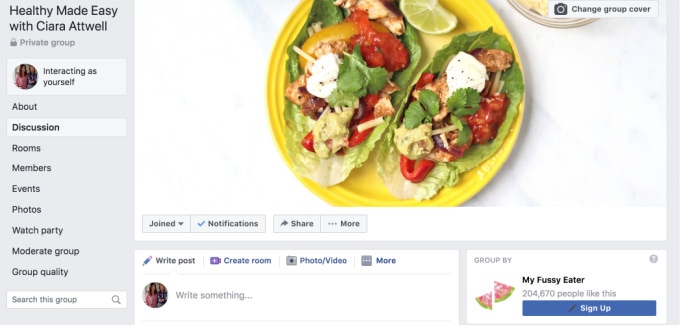 Healthy Made Easy with Ciara Attwell Facebook Group