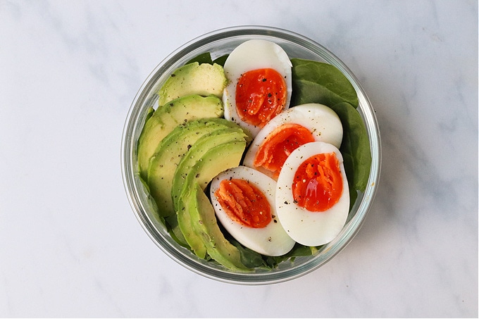 egg and avocado protein pot