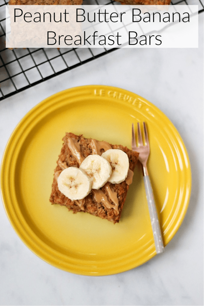 Peanut Butter Banana Breakfast Bars Pinterest Pin