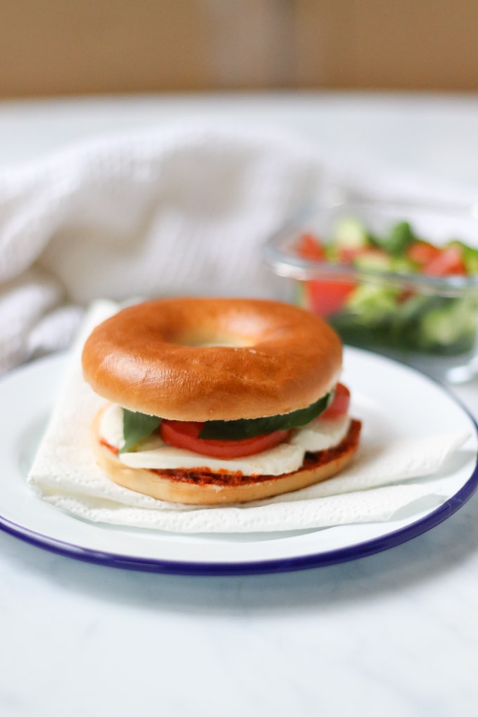 Pesto Caprese Bagel