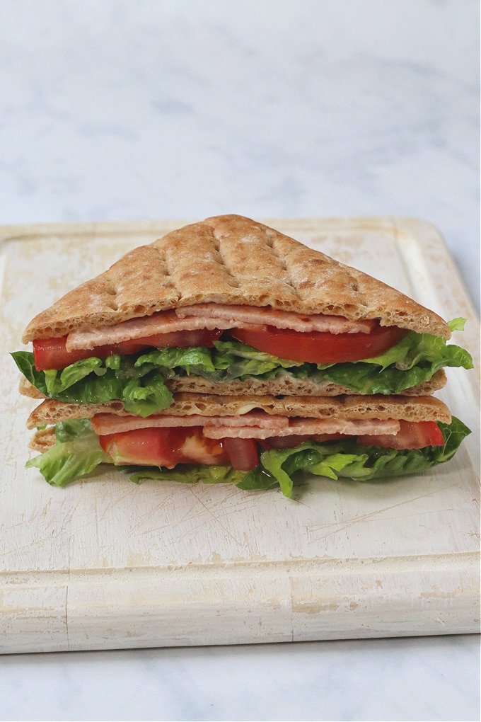 A delicious bacon, lettuce and tomato sandwich for just 225 calories. Healthy eating made super easy!