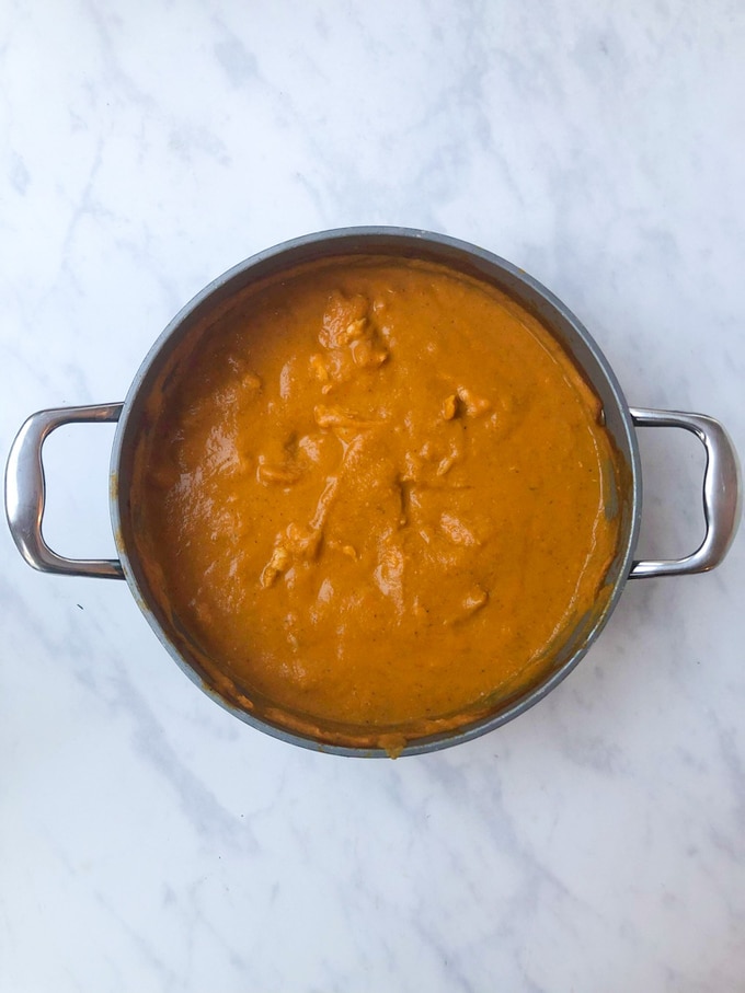 hidden veg curry sauce in a pot
