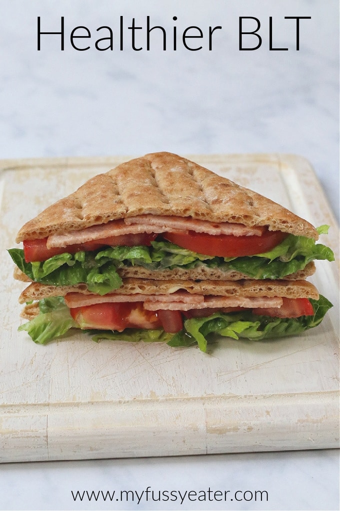 Healthier BLT Pinterest pin