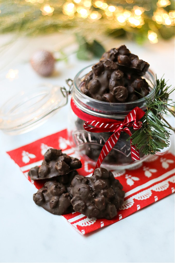 a jar of rocky road bites