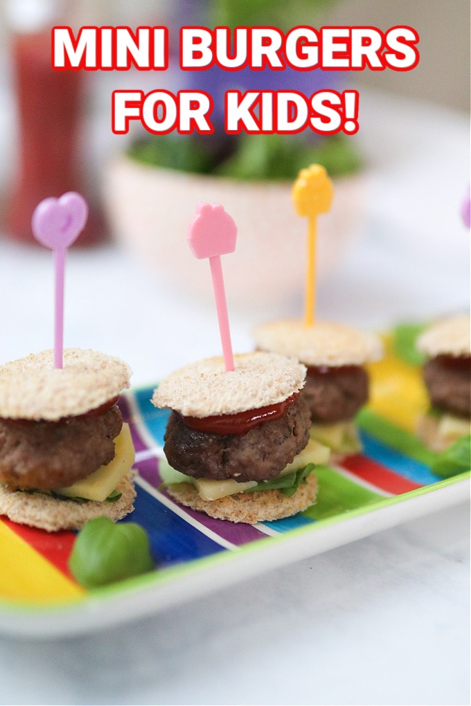 mini burgers for kids pinterest pin