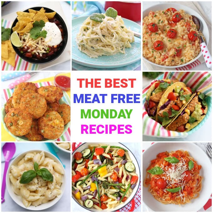 Meat Free Monday Recipes Collage