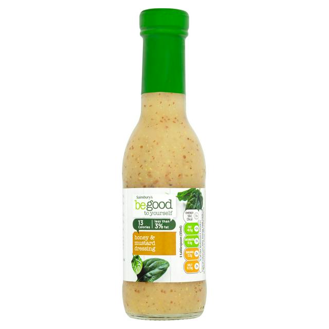 a bottle of Sainsbury's be good to yourself honey & mustard salad dressing