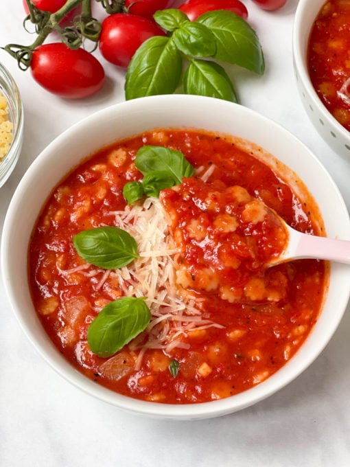 Tomato Pasta Soup Lunch Recipe for Kids