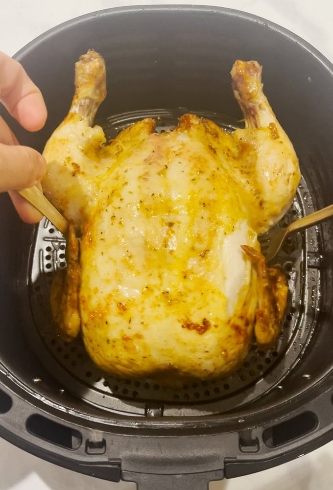 Air Fryer Whole Chicken - Confessions of a Fit Foodie