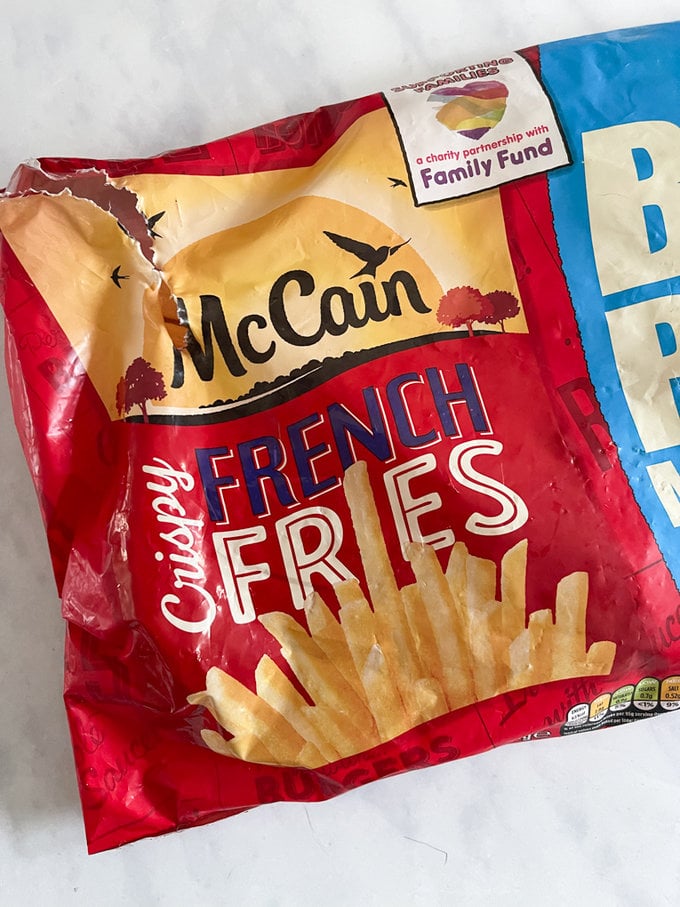Fries in the original packaging.