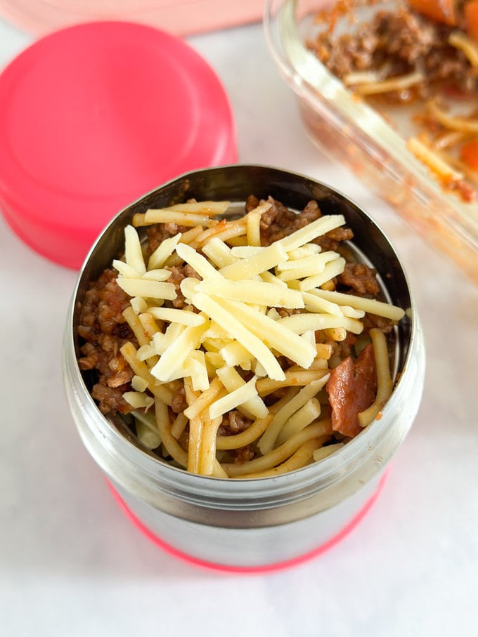 Veggie Mac and Cheese Thermos Lunch