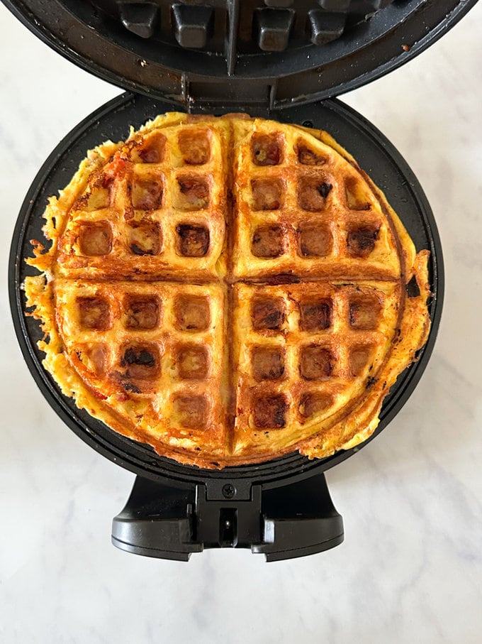 Waffle Iron Omelettes - The Cozy Cook