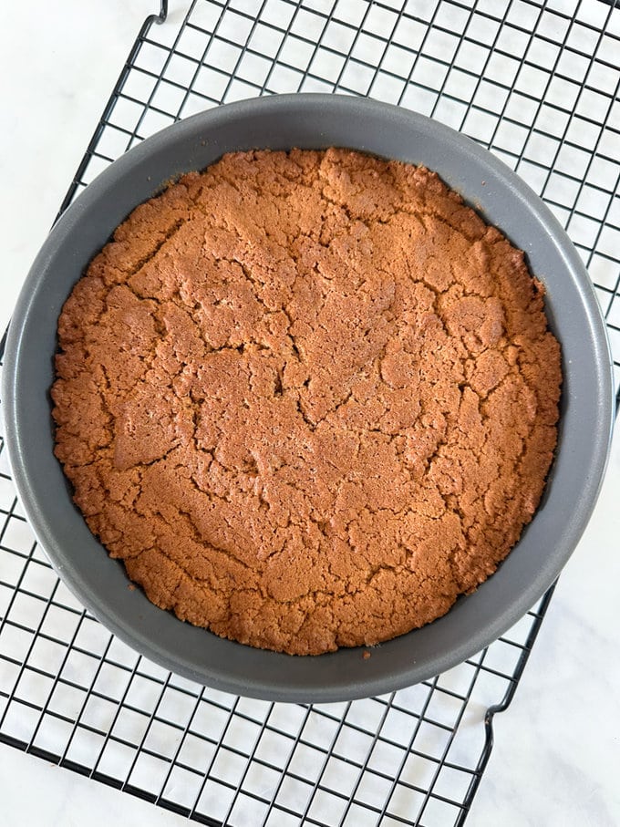 Cake fresh out of the airfyer. Looking golden brown and delicious.