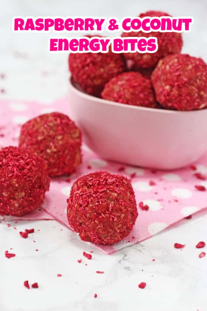 raspberry and coconut energy bites 