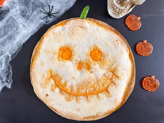 Jack O' Lantern Cheese Quesadilla My Fussy Eater Easy Family Recipes