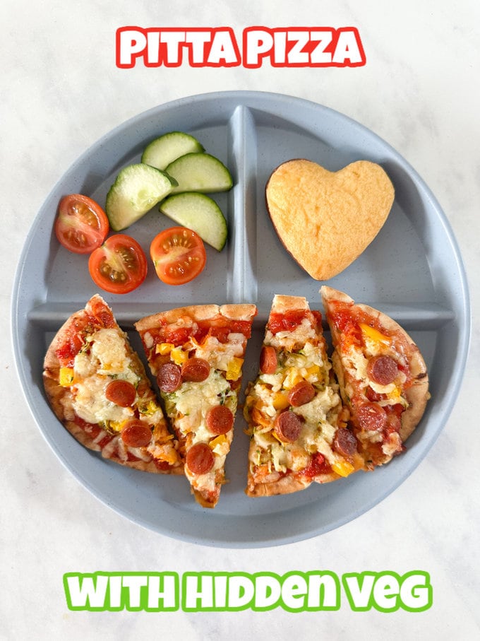Pitta Pizza Bread with Hidden Veggies My Fussy Eater Easy Family
