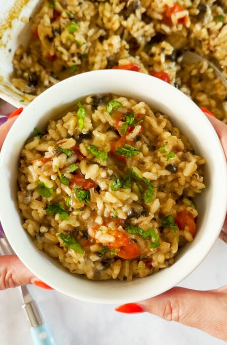 Baked Mushroom Risotto - My Fussy Eater | Easy Family Recipes