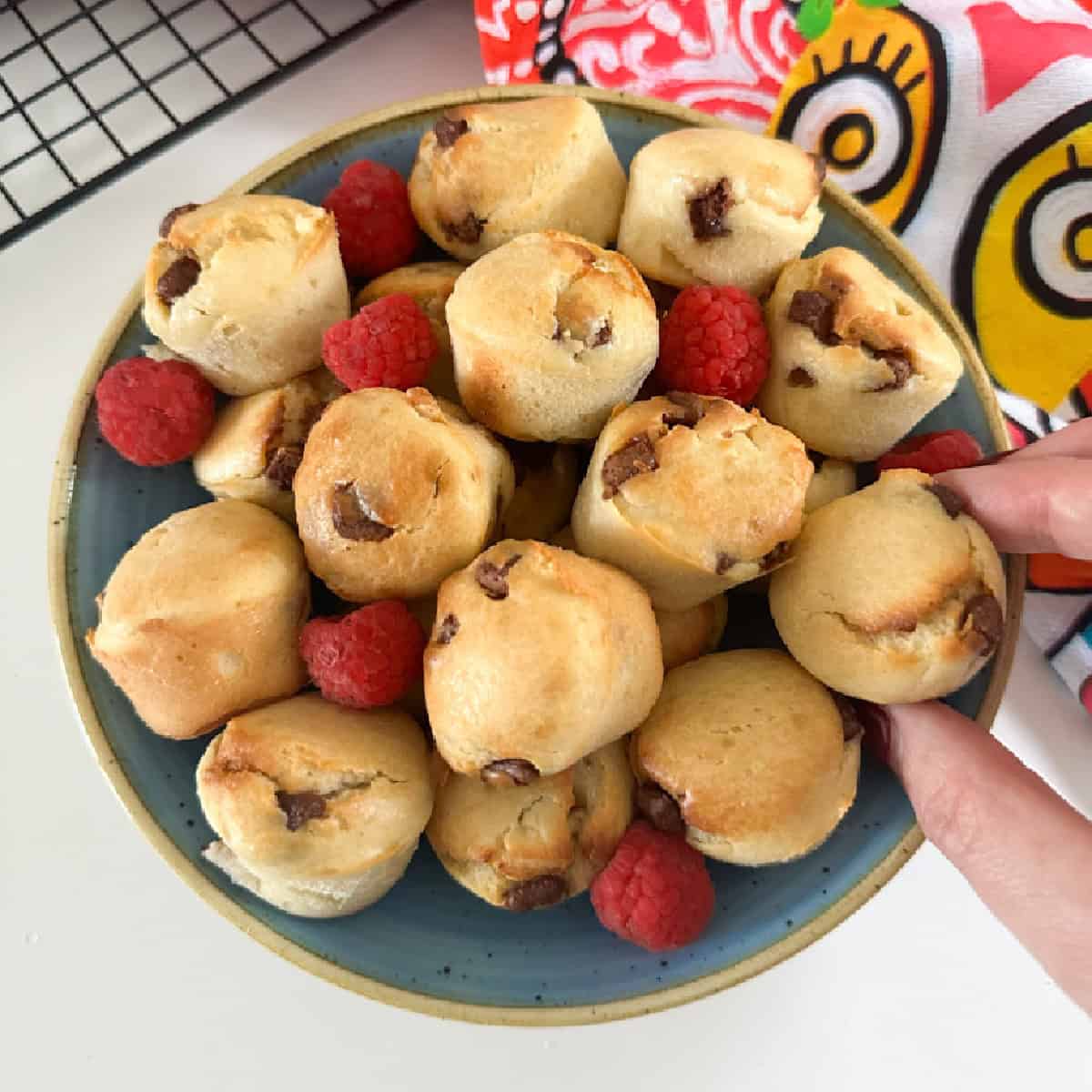 Mini chocolate chip muffins for kids