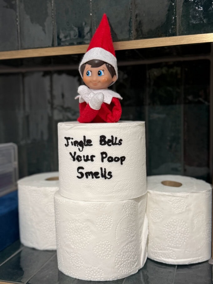 Another easy one for the kids who love a bit of toilet humour.So simple, although its surprisingly more difficult to write on toilet paper than you might think!
