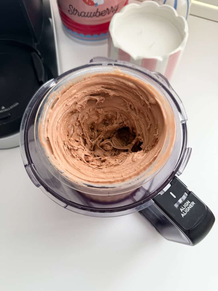 Whipped Ninja Creami Pot Of Joy in ninja pot.